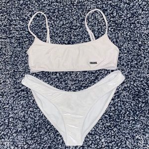 Triangl White Velvet suit size xs